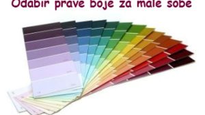 Odabir prave boje za male sobe