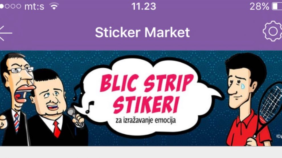 Blic strip stikeri na Viberu