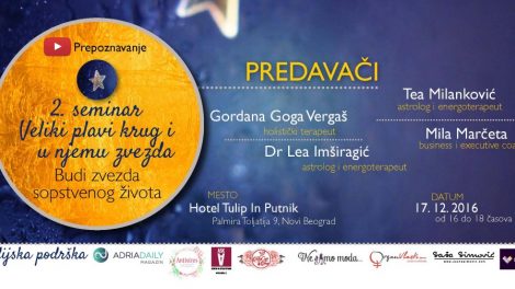 Veliki plavi krug i u njemu zvezda – budi zvezda sopstvenog života