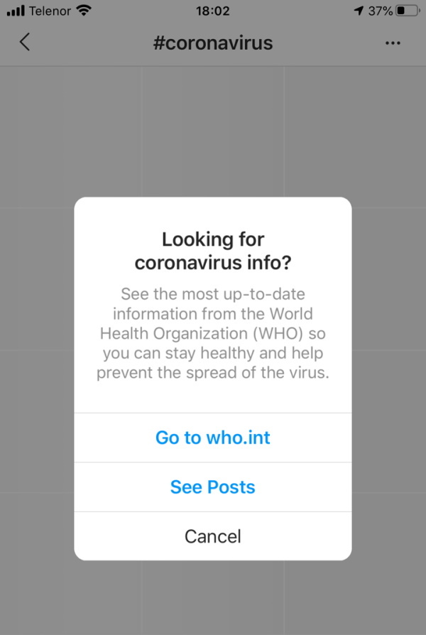 poznati o korona virusu instagram notifikacija